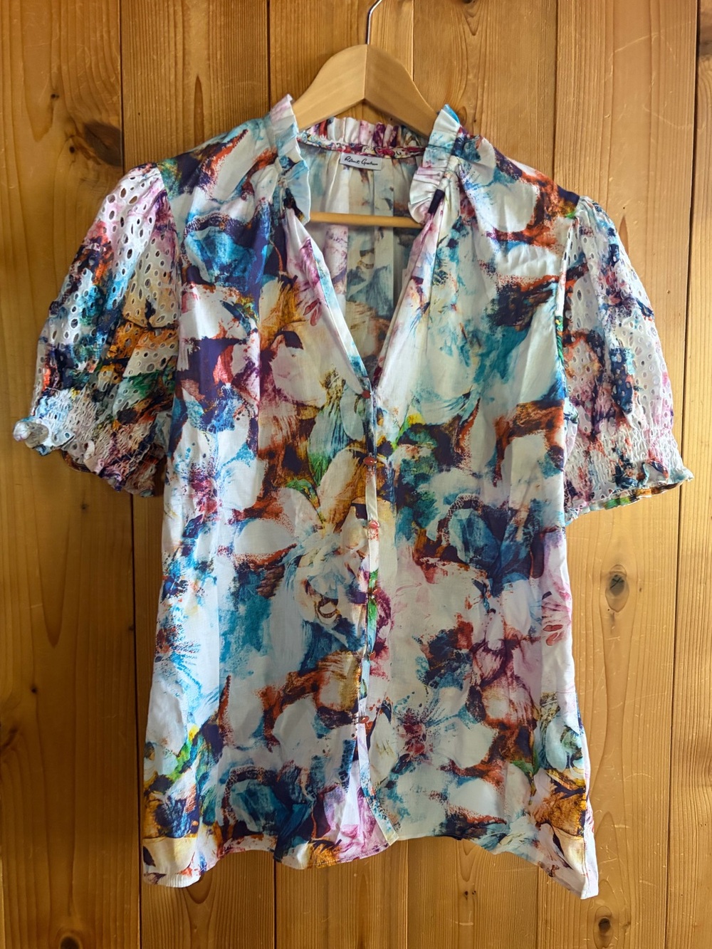 NWT Robert Graham Mila Blouse in Multi XL